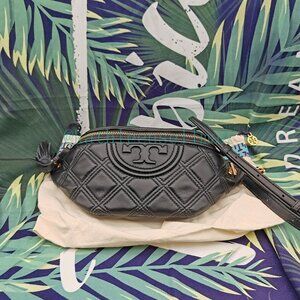Tory Burch Black Fleming Fanny Pack Crossbody Bag Belt Bag